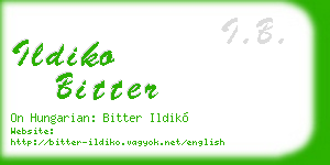 ildiko bitter business card