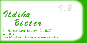 ildiko bitter business card